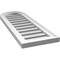 Ekena Millwork Round Top Surface Mount PVC Gable Vent: Functional, w/ 2"W x 1-1/2"P Brickmould Frame, 12"W x 34"H GVPRT12X3402SF - alternate 2
